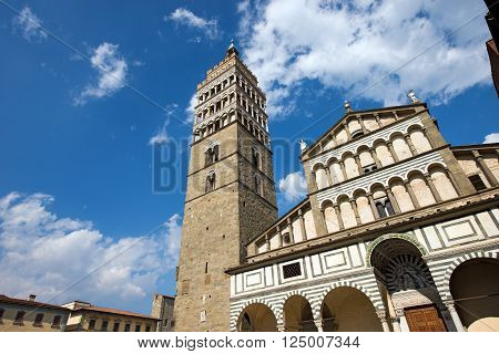 The Cathedral of San Zeno (St. Zeno) X century in Piazza Duomo (Cathedral square). Pistoia, Tuscany, Italy