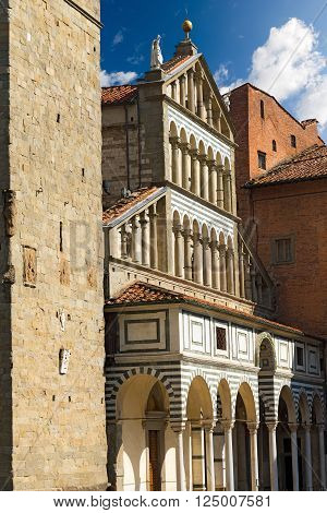 The Cathedral of San Zeno (St. Zeno) X century in Piazza Duomo (Cathedral square). Pistoia, Tuscany, Italy