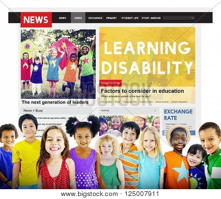 Kids News Feed Article Advertisement Concept