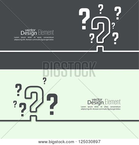 Question mark icon. Help symbol. FAQ sign on background. vector