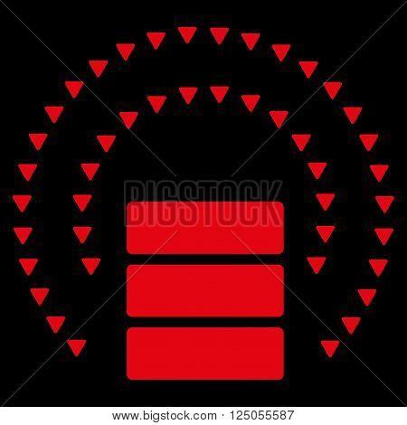 Database Sphere Shield vector icon. Database Sphere Shield icon symbol. Database Sphere Shield icon image. Database Sphere Shield icon picture. Database Sphere Shield pictogram.