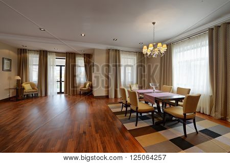 interior design living room in luxury country house