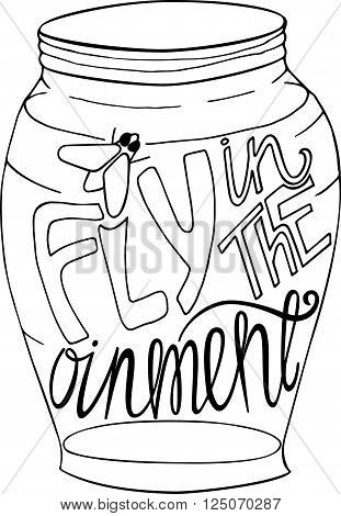 Jar hand drawn doodle style, sketch vector illustration