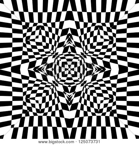 Optical Illusion Background Vector Illustration