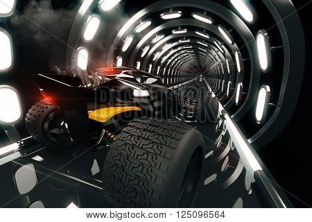 Hot-rod In Tunnel