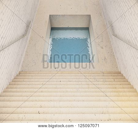 Stairs And Hole With Water