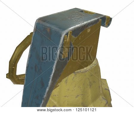 Mk2 grenade 3D illustration on white background isolated