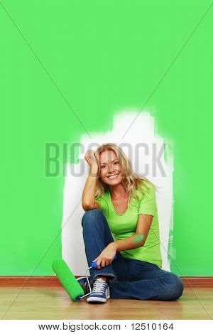 pintura de la mujer en la pared