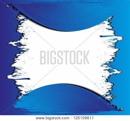 Blue ripped paper background overlap dimension vector illustration message board for text and message design modern website