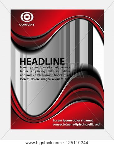 Vector design of the red flyer white place for text