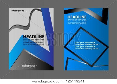 Brochure flyer background vector template design set