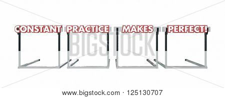 Constant Practice Makes Perfect Jumping Over Hurdles