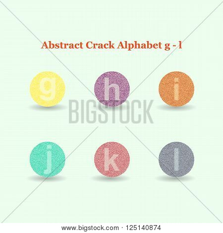 Modern Vector Crack Alphabet. Crack Font. ABC Crack Letters. Modern crack pattern Lettering. Crack Alphabet Lowercase