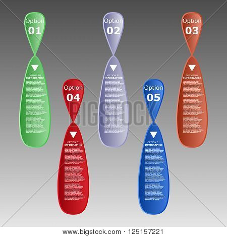 Modern spiral infographics options banner. Vector illustration. can be used for workflow layout, diagram, number options, web design.