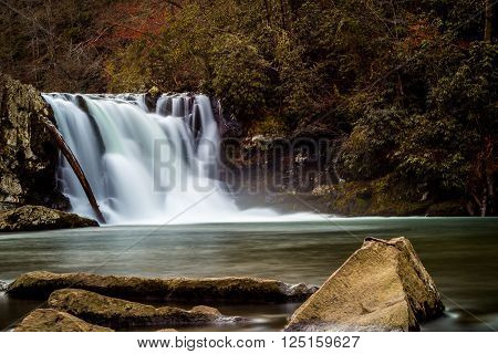 Abrams Falls in Cade's Cove, Great Smoky Mountain National Park. Most water volume of any waterfall in the Smokies,
** Note: Visible grain at 100%, best at smaller sizes