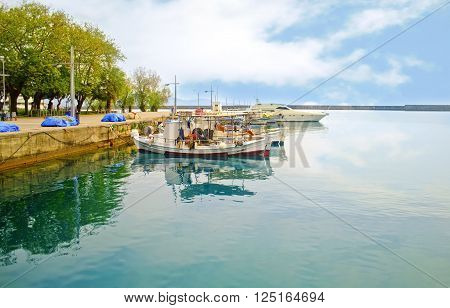 jetty at Navarinou road Kalamata Peloponnese Greece
