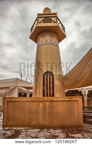 Minaret inside Katara cultural village in Doha Qatar