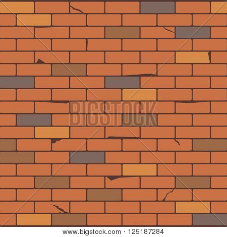 Brick Wall Background Vector Illustration Texture Vintage