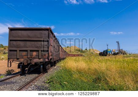 old industrial railway junction on a summer afternoon