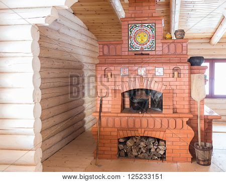 Antique Old Russian Stove
