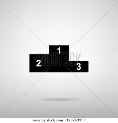 Sofa sign. Flat style icon. Black with shadow on gray.