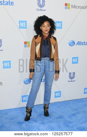 LOS ANGELES - APR 7:  Amandla Stenberg at the WE Day California 2016 at the The Forum on April 7, 2016 in Inglewood, CA