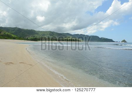 untapped beach at mekaki, in west lombok
