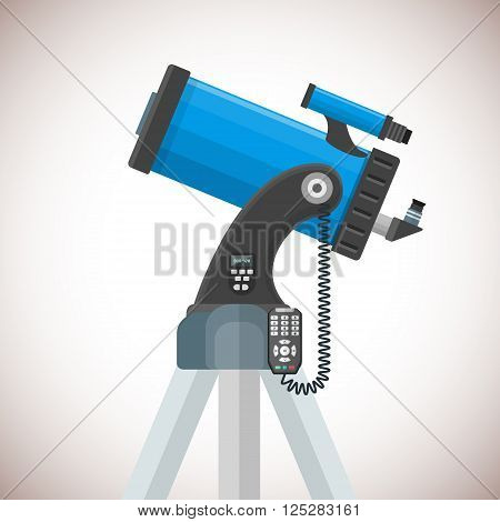 Vector Flat Catadioptric Telescope Illustration.