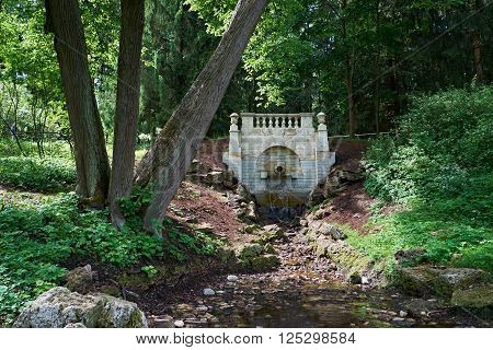 Grand Cascade in the park of Pavlovsk. Saint Petersburg.