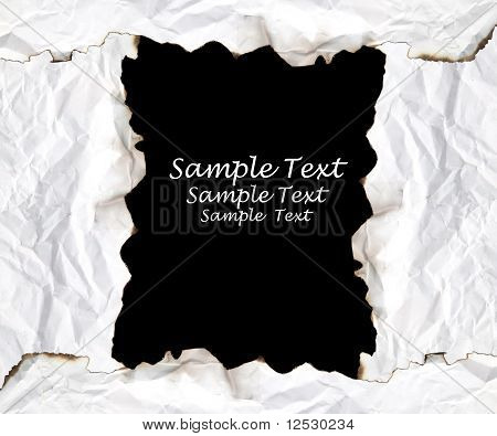 papel de borde quemado