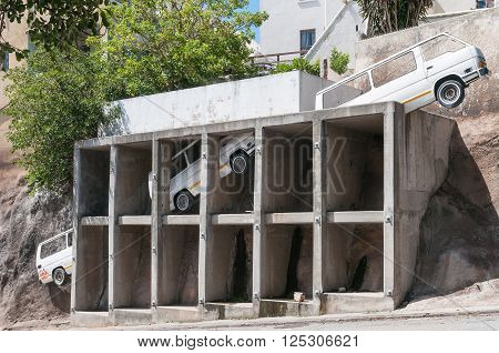 PORT ELIZABETH SOUTH AFRICA - FEBRUARY 27 2016: Art along Route 67 which consists of 67 Public Art Works symbolising Nelson Mandelas 67 years of work dedicated to the Freedom of South Africa