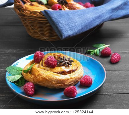 Denish Biscuits With Raspberries