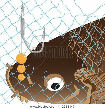 Sieci karp Fish Hook pęcherzyki