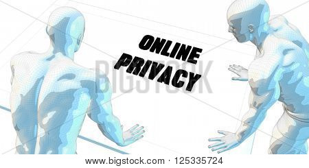 Online Privacy Discussion and Business Meeting Concept Art 3D Illustration Render