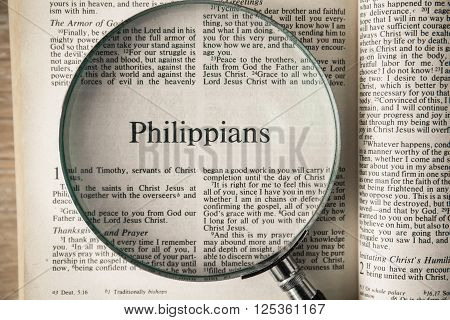 CHIANGMAI THAILAND March 172015. Reading The New International Version of the Holy Bible on the book of 