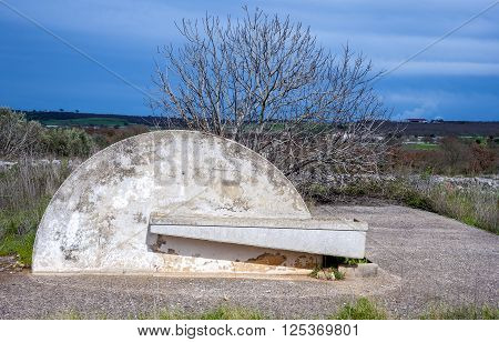 water trough of a consortium of drainage in the Apulia countryside