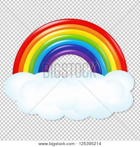 Color Rainbow, Isolated on Transparent Background, With Gradient Mesh, Vector Illustration
