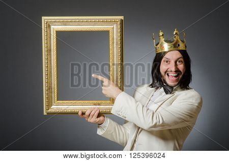 Young king businessman in royal concept