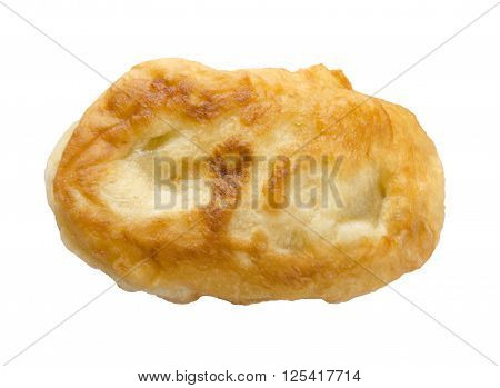fried pie on a white background fastfood, isolated