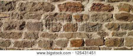 natural stone masonry in the center of Magdeburg