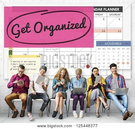 Get Organized Tidy Up Clean Schedule To Do Concept