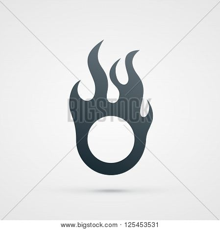 Abstract Vector Fire Design Element Gray