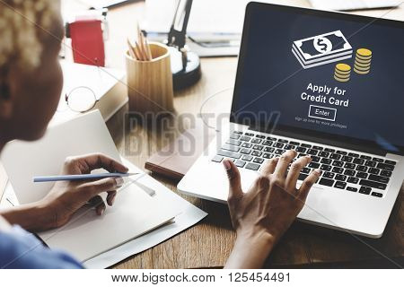 Apply for Credit Card Loan Payment Banking Concept