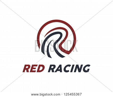 Letter R logo design vector. Letter R symbol vector in two colors . Simple modern clean letter R logo template.