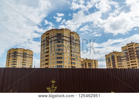 Andreevka, Russia - April 11.2016. The residential complex Uyutniy