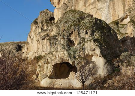 Caves in Ancient Phrygia Valley, Afyon, Turkey