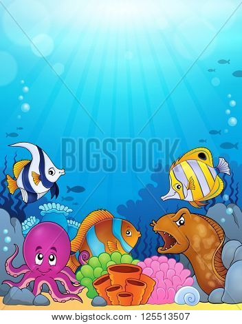 Ocean underwater theme background 5 - eps10 vector illustration.