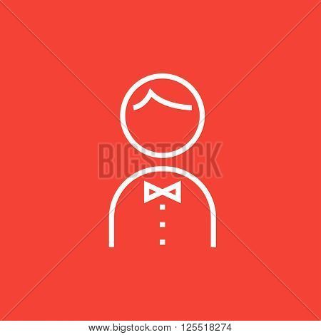 Waiter line icon.