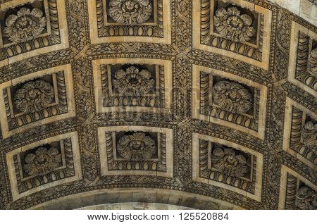 Paris France 20 April 2014 The Arc de Triomphe is one of the most famous monuments in Paris