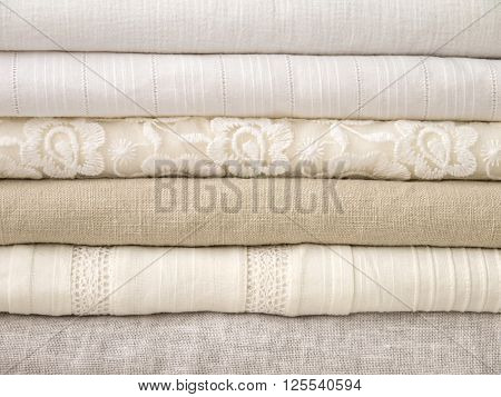 Cool summer off white and cream clothes with different textures